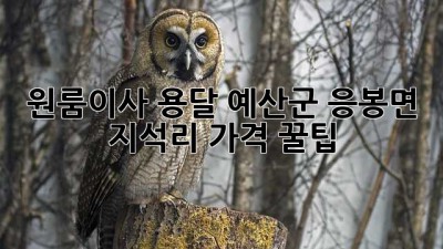 원룸이사 용달🚚 예산군 응봉면 지석리 가격 꿀팁🍯